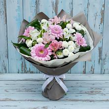 Букет цветов из:  Герберы, Альстромерии и Хризантемы в Букачаче