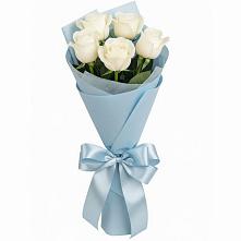 Букет 5 Белых роз Проуд в Букачаче
