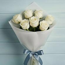Букет 7 Белых роз Эдлесс Лав в Букачаче