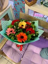 Букет цветов из:  Герберы, Хризантемы и Альстромерии #REPLACE_PRED# Букачаче