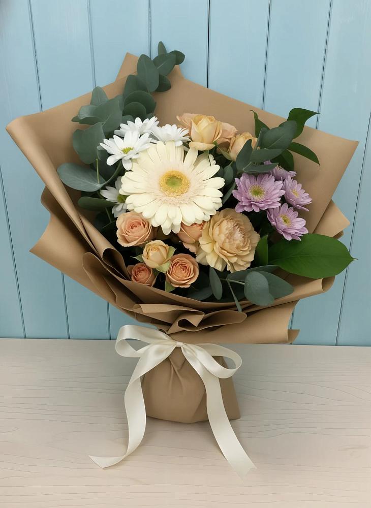 Букет цветов из: Герберы и Хризантемы в Букачаче