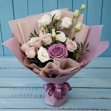 Букет цветов из:  Розы и Лизиантусы #REPLACE_PRED# Букачаче