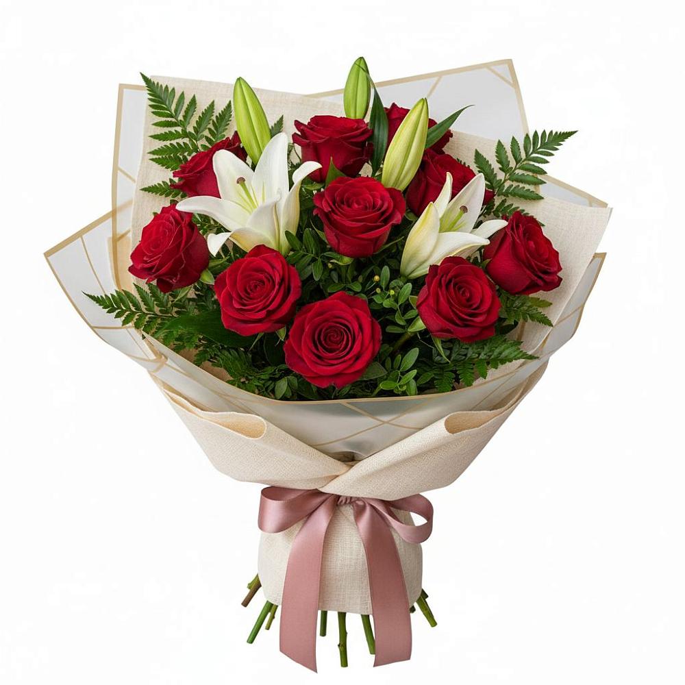 Букет цветов из: Лилии и Розы в Букачаче