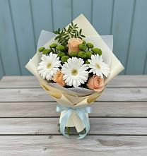 Букет цветов из:  Герберы, Розы и Хризантемы #REPLACE_PRED# Букачаче