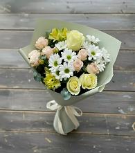 Букет цветов из:  Альстромерии, Розы и Хризантемы в Букачаче